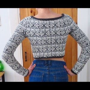 Knit crop sweater